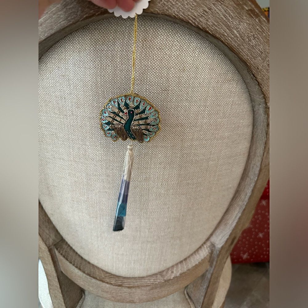 Anthropologie Tassel Ornament Peacock NWT - Picture 4 of 4